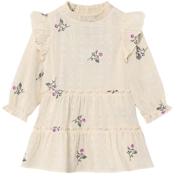 Fliink Kjole - Dobby - Sandshell m. Korssting Fliink Kjole - Dobby - Sandshell m. Korssting