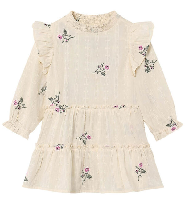 Fliink Kjole - Dobby - Sandshell m. Korssting Fliink Kjole - Dobby - Sandshell m. Korssting