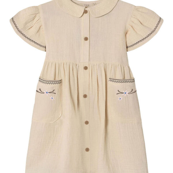 Fliink Kjole - Musselin - Amour Flower - Sandshell