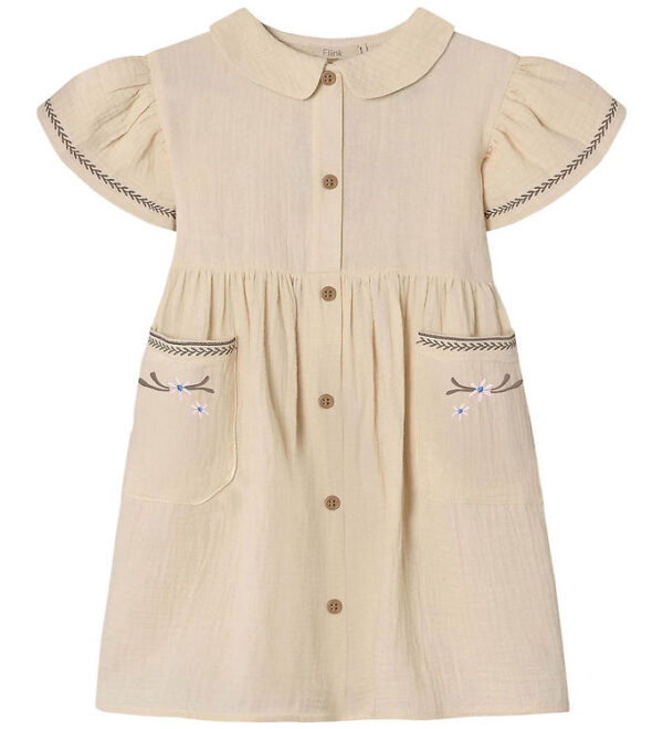 Fliink Kjole - Musselin - Amour Flower - Sandshell Fliink Kjole - Musselin - Amour Flower - Sandshell