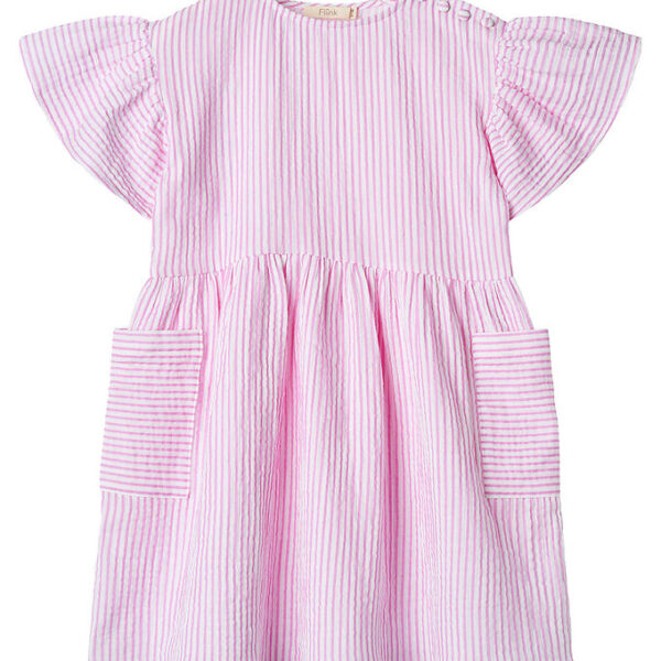 Fliink Kjole - Musselin - Ciao - Cloud Dancer m. Striber Fliink Kjole - Musselin - Ciao - Cloud Dancer m. Striber