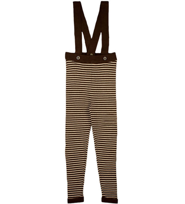 Fliink Leggings m. Seler - Strik - Viskose - Favo - Chocory Coff