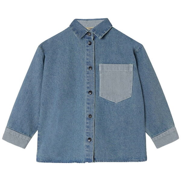 Fliink Skjorte - Don Contrast - Medium Denim Blue Fliink Skjorte - Don Contrast - Medium Denim Blue