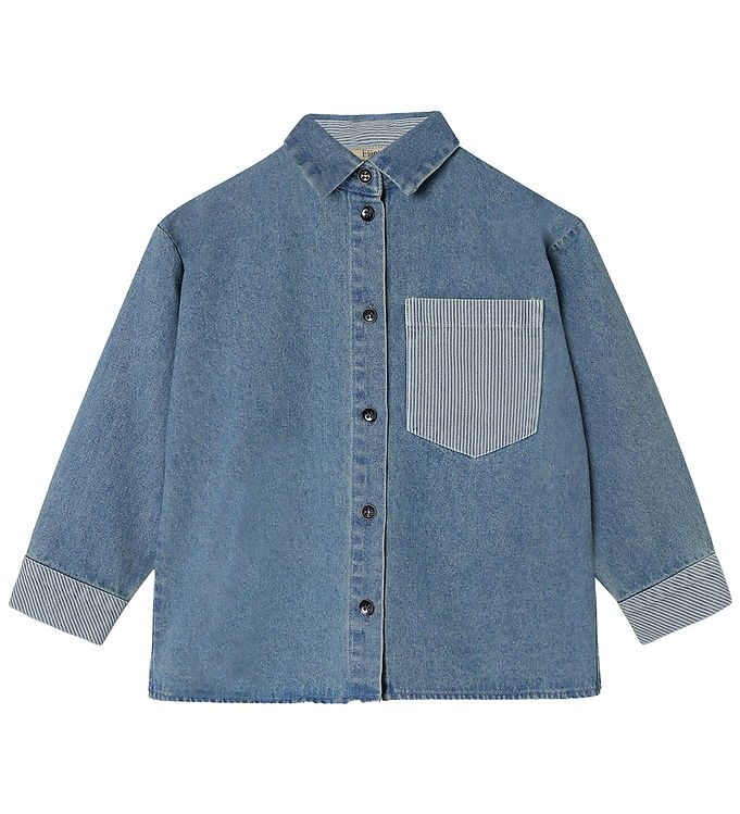 Fliink Skjorte - Don Contrast - Medium Denim Blue Fliink Skjorte - Don Contrast - Medium Denim Blue