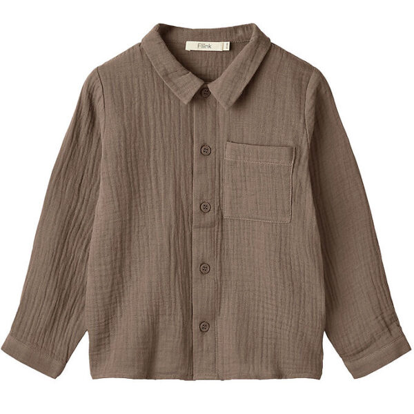 Fliink Skjorte - Musselin - Elmo - Pine Bark
