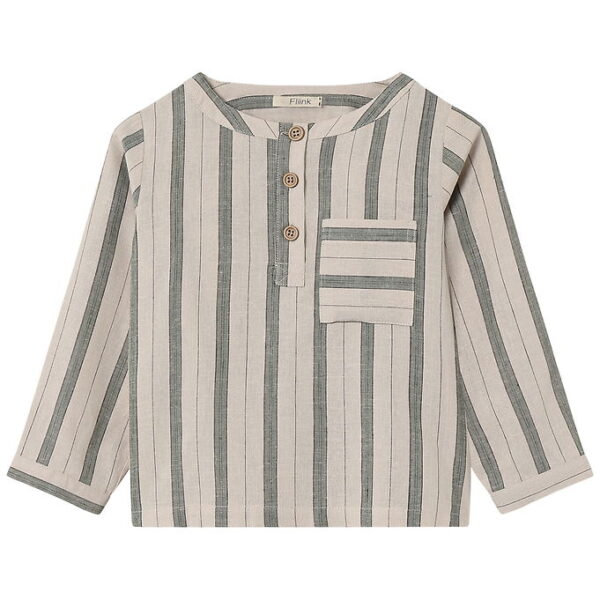 Fliink Skjorte - Viskose/Hør - Vira - Hedge Green/Sandshell Fliink Skjorte - Viskose/Hør - Vira - Hedge Green/Sandshell