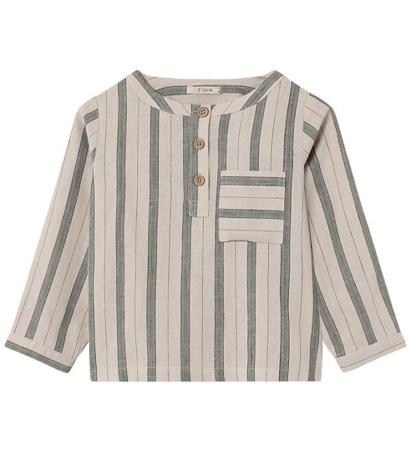 Fliink Skjorte - Viskose/Hør - Vira - Hedge Green/Sandshell Fliink Skjorte - Viskose/Hør - Vira - Hedge Green/Sandshell