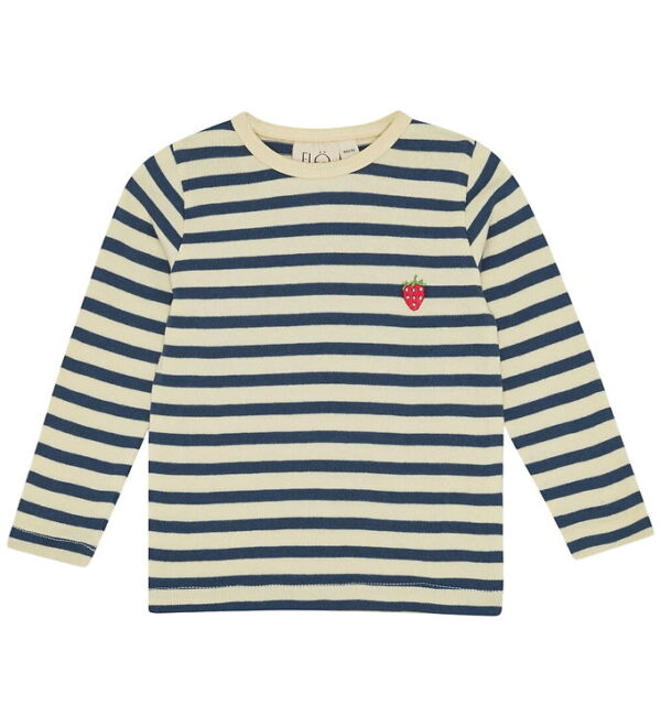 Flöss Bluse - Abby - Soft White/Orchid m. Striber