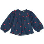 Flöss Bluse - Amee - Denim - Mid Blue Heart