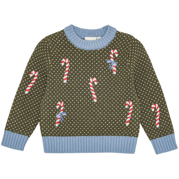 Flöss Bluse - Uld - Jasper - Strik - Dark Green Christmas