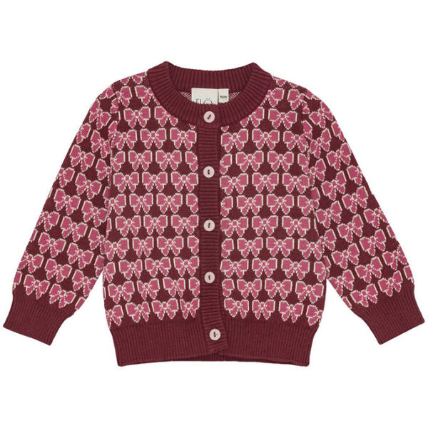 Flöss Cardigan - Strik - Nova - Bordeaux Bow