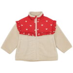 Flöss Fleecejakke - Ellen - Poppy Red/Soft White