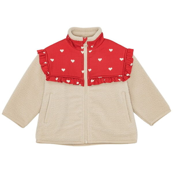 Flöss Fleecejakke - Ellen - Poppy Red/Soft White