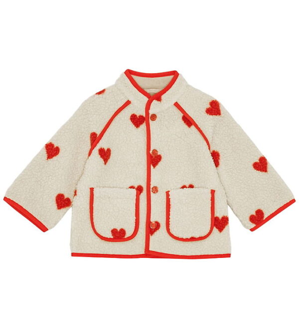 Flöss Fleecejakke - Simone - Soft white heart