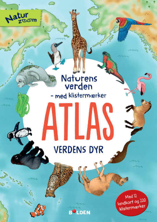 Forlaget Bolden | Klistermærkebog - Atlas, Verdens dyr