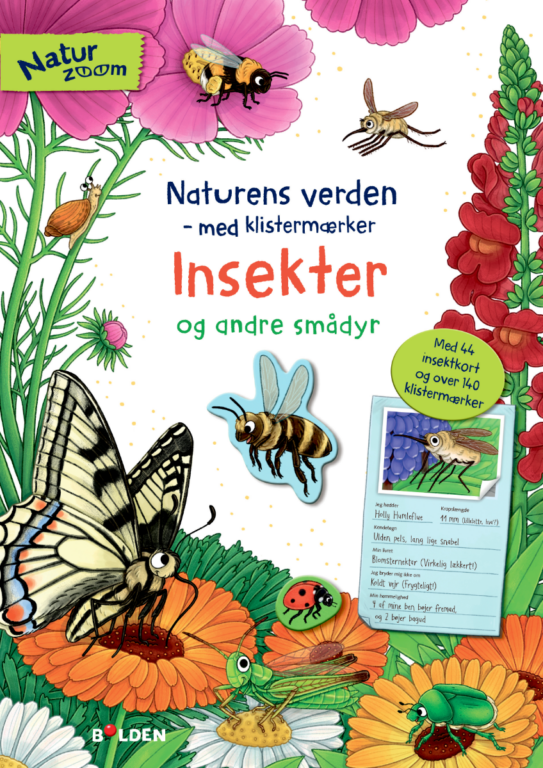 Forlaget Bolden | Klistermærkebog - Insekter og andre smådyr