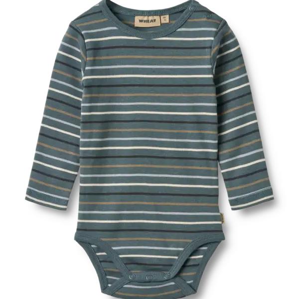 Freddie Body Langærmet - Blue multi stripe - 1 MDR.