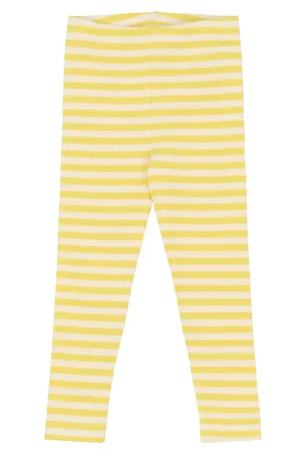 Fro Rib Leggings - Dusky Citron Striped - 104