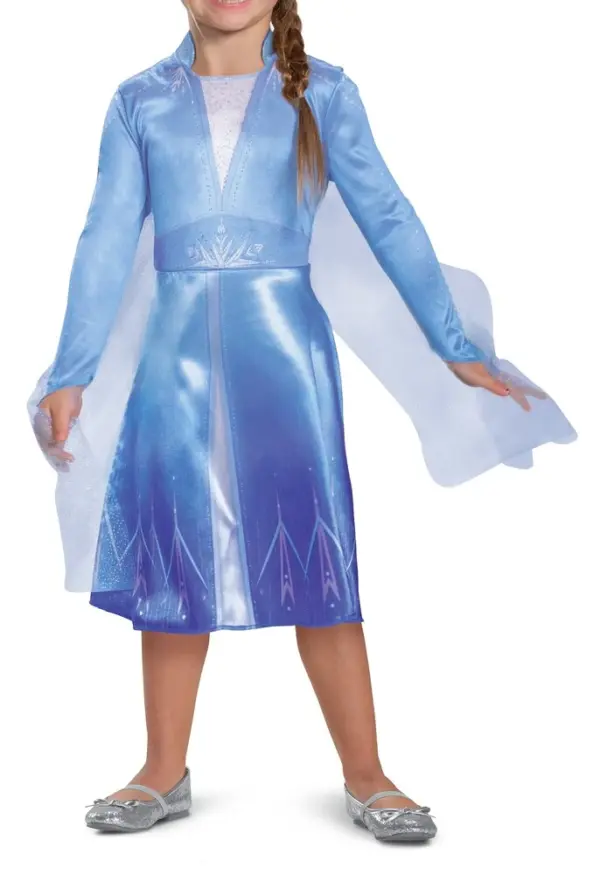 Frozen Elsa kjole blå str 7-8 år EU M