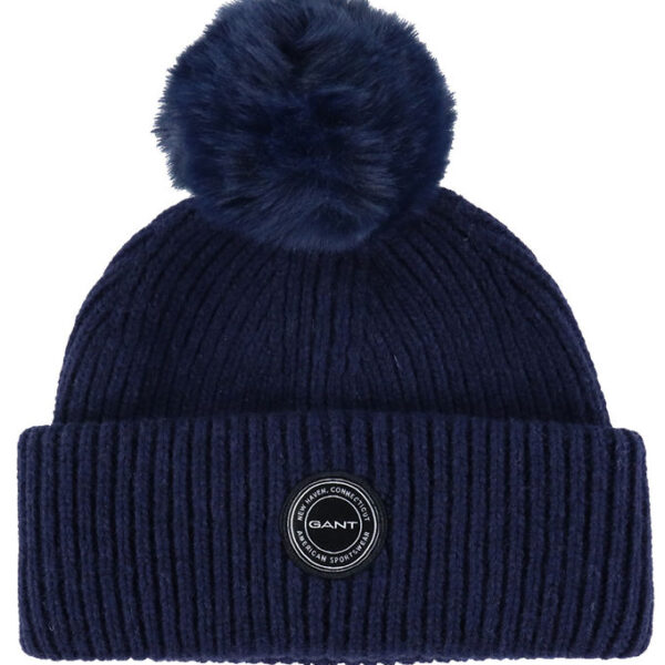 GANT Hue - Strik - Uld - Pom Pom - Classic Blue GANT Hue - Strik - Uld - Pom Pom - Classic Blue