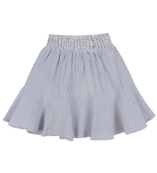 GANT Nederdel - Striped Seersucker - Rich Blue