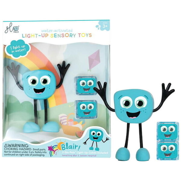 Glo Pals Figur/Sansekuber m. Lys - Blair - Blå Glo Pals Figur/Sansekuber m. Lys - Blair - Blå