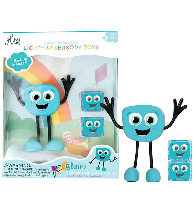 Glo Pals Figur/Sansekuber m. Lys - Blair - Blå