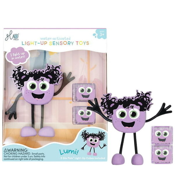 Glo Pals Figur/Sansekuber m. Lys - Lumi - Lilla