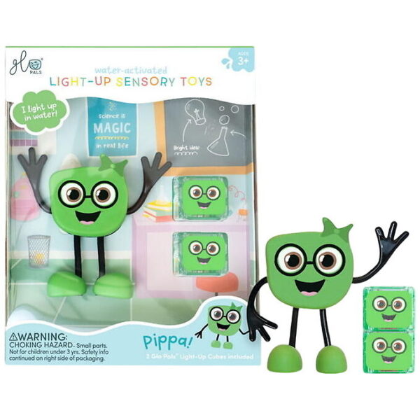 Glo Pals Figur/Sansekuber m. Lys - Pippa - Grøn