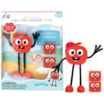 Glo Pals Figur/Sansekuber m. Lys - Sammy - Rød