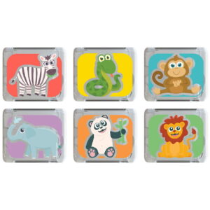 Glo Pals Sansekuber m. Lys - 6 Stk. - Zany Zoo