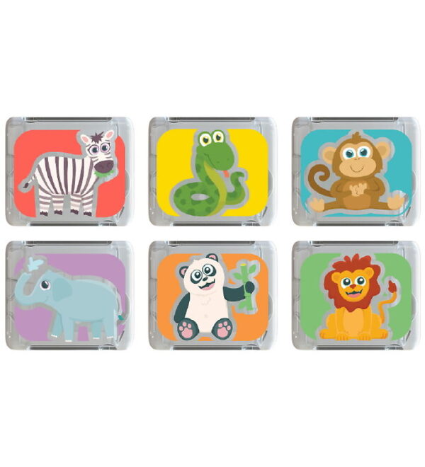 Glo Pals Sansekuber m. Lys - 6 Stk. - Zany Zoo