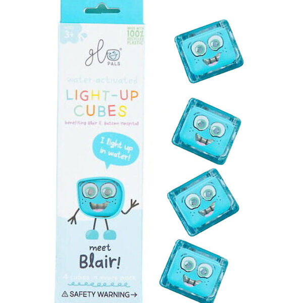 Glo Pals Sansekuber m. Lys - Blair - 4 stk. - Blå