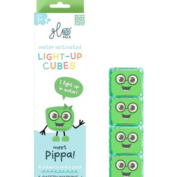 Glo Pals Sansekuber m. Lys - Pippa - 4 stk. - Grøn