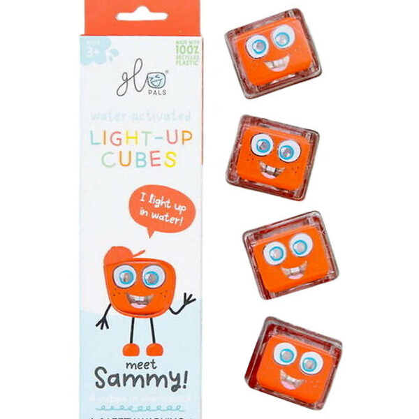 Glo Pals Sansekuber m. Lys - Sammy - 4 stk. - Rød