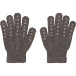 GoBabyGo Handsker - Strik - Uld - Brown Melange m. Dupper