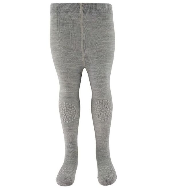 GoBabyGo Kravlestrømpebukser - Uld - Gråmeleret GoBabyGo Kravlestrømpebukser - Uld - Gråmeleret