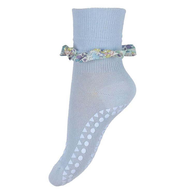 GoBabyGo Skridsikre Strømper - Bamboo/Liberty - Sky Blue/Michell GoBabyGo Skridsikre Strømper - Bamboo/Liberty - Sky Blue/Michell