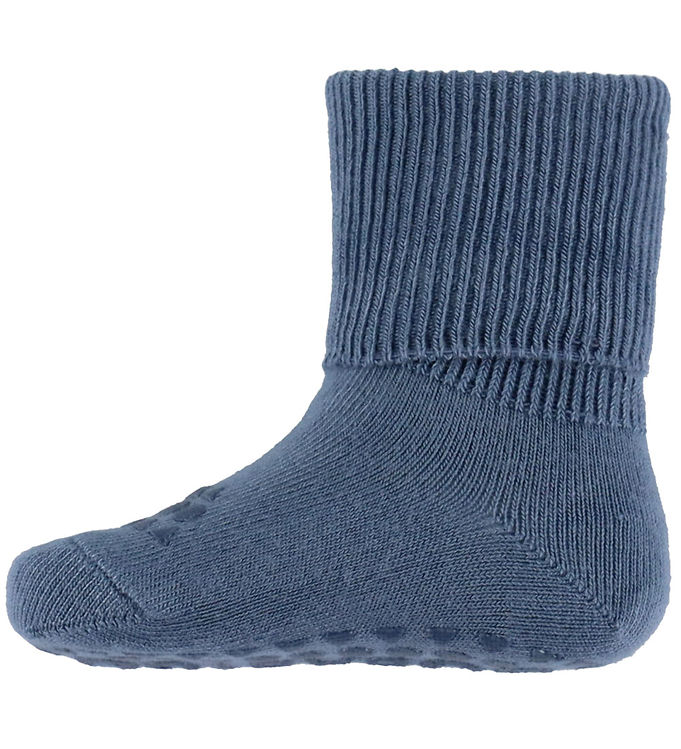 GoBabyGo Skridsikre Strømper - Noos - Bambus - Stone Blue