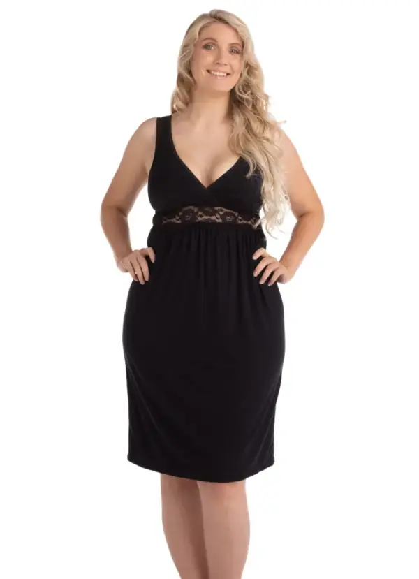 Graviditets- og ammenatkjole sort S