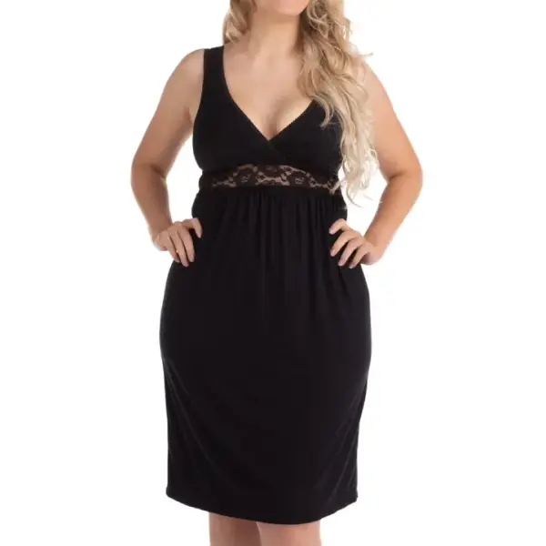 Graviditets- og ammenatkjole sort XL