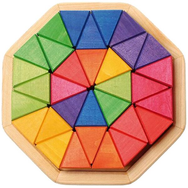 Grimms Trælegetøj - Octagon - 33 Dele - Multifarvet