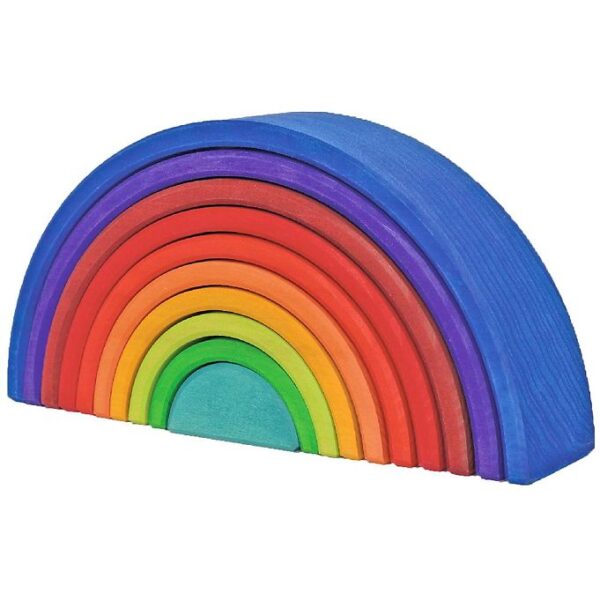 Grimms Trælegetøj - Regnbue - 10 Dele - Multifarvet