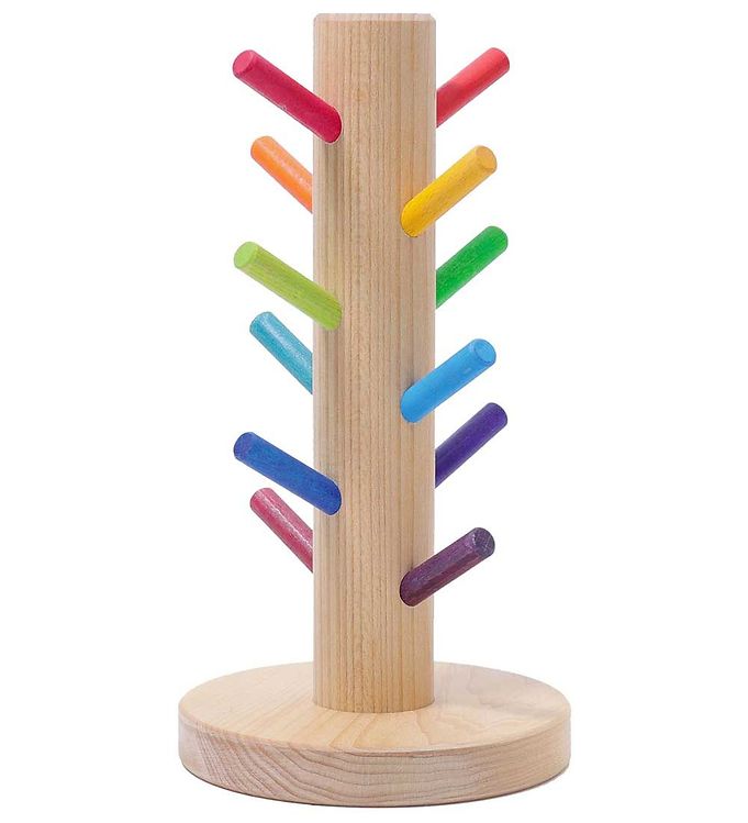 Grimms Trælegetøj - Sorting Helper Building Rings Rainbow Grimms Trælegetøj - Sorting Helper Building Rings Rainbow