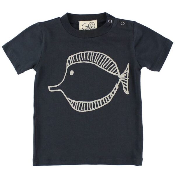 Gro T-shirt - Norr - Stålgrå m. Fisk