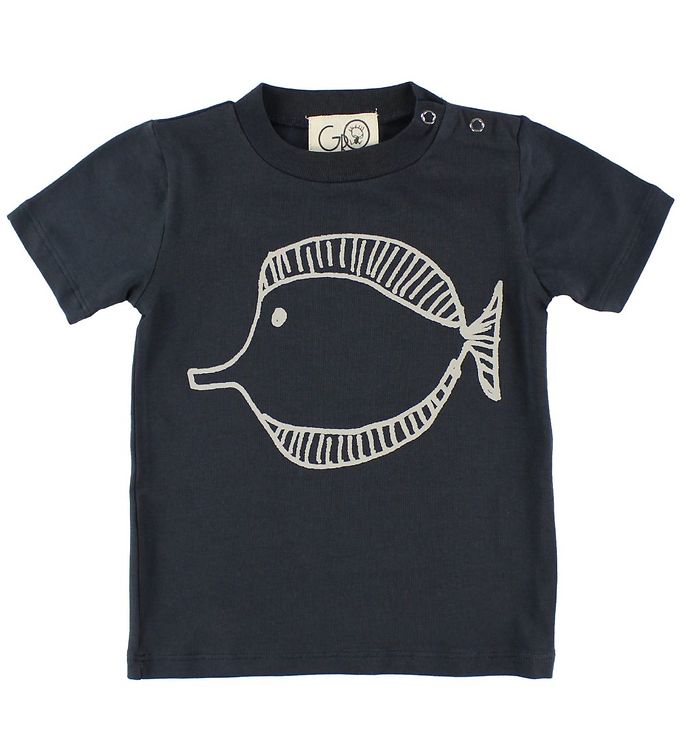 Gro T-shirt - Norr - Stålgrå m. Fisk