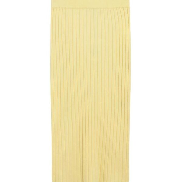 Grunt Nederdel - Plissé - Else - Gul