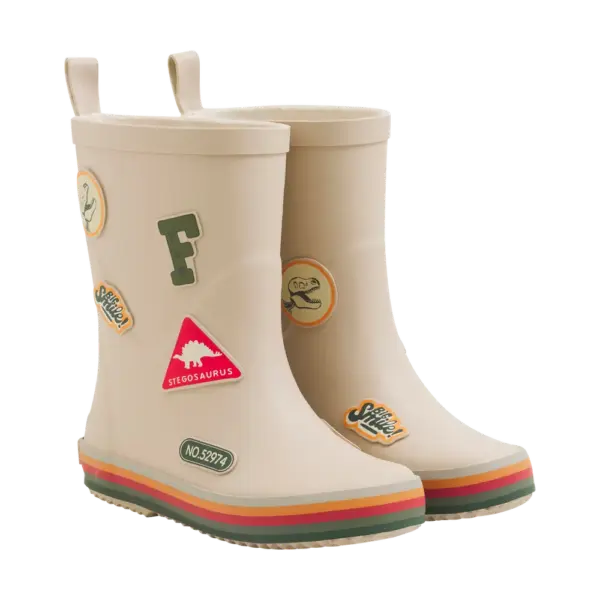 Gummistøvler m. Print - Mulled Basil - 23