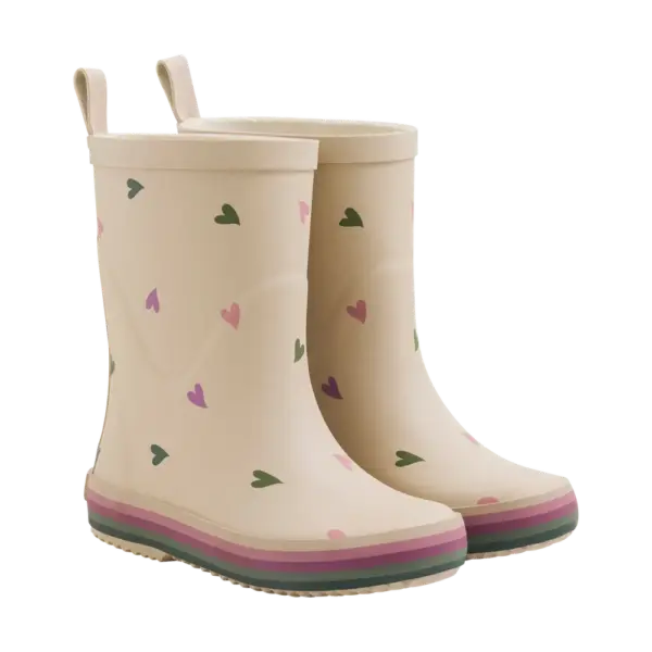 Gummistøvler m. Print - White Pepper - 29