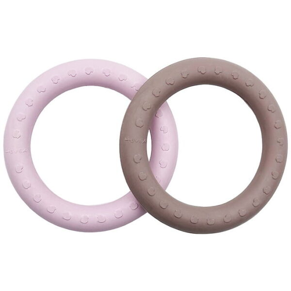 Hevea Bideringe - 2-pak - Powder Pink & Tan Beige Hevea Bideringe - 2-pak - Powder Pink & Tan Beige